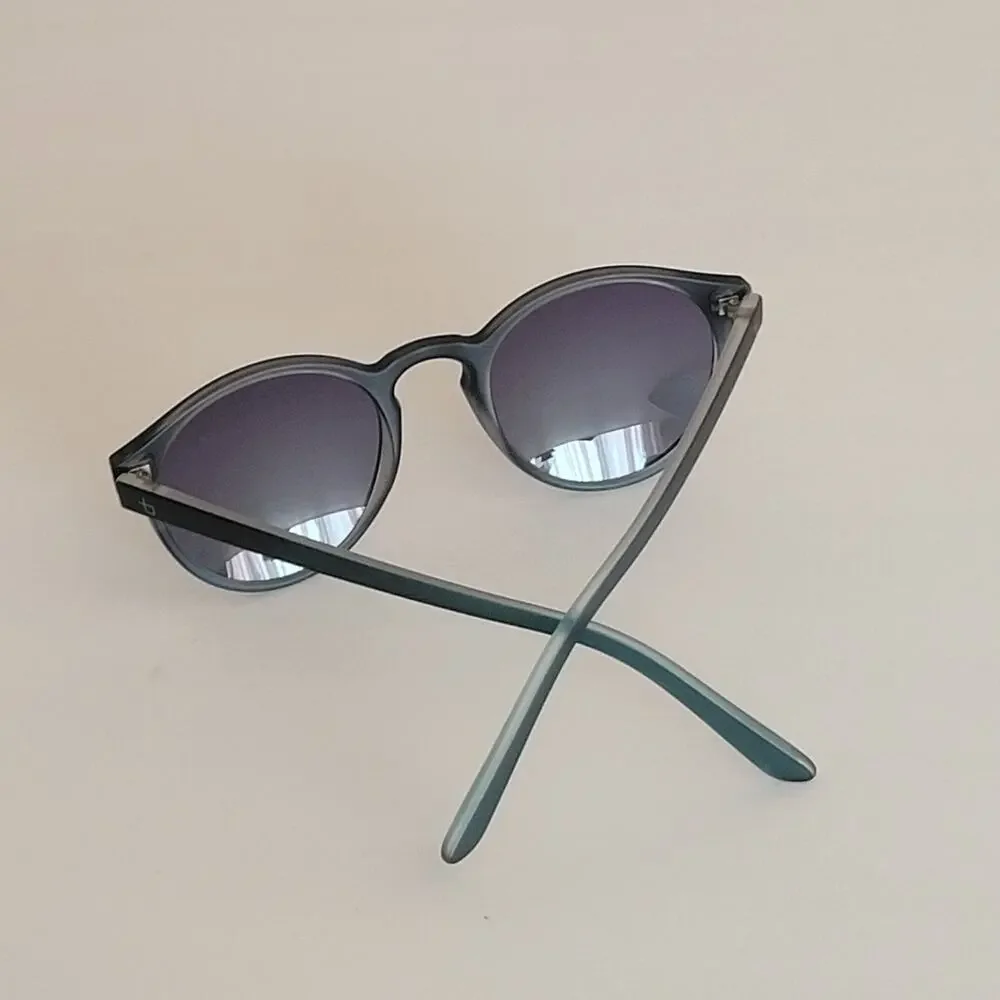 Ben.X 9027 Matte Black Round Sunglasses Lightweight Made in Turkey Unisex